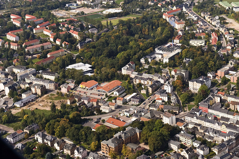 Schrägluftbild: Technikumplatz bis Schwanenteich